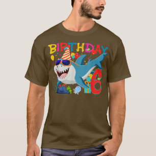 Camiseta 6 Aniversário Família Tubarão Seis Seis