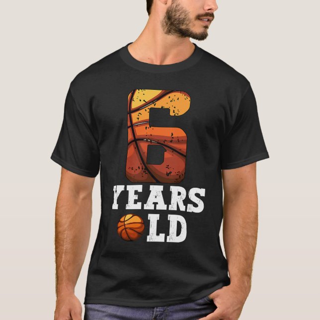 Camiseta 6 anos de basquetebol 6 de basquetebol (Frente)