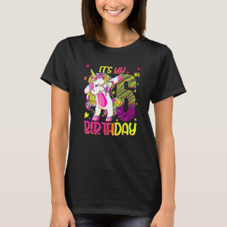 Camiseta 6 Anos de Idade Unicórica Dabbing 6 Birthday Girl