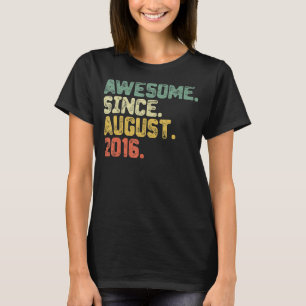 Camiseta 6 anos é incrível desde agosto de 2016 6 Birthda