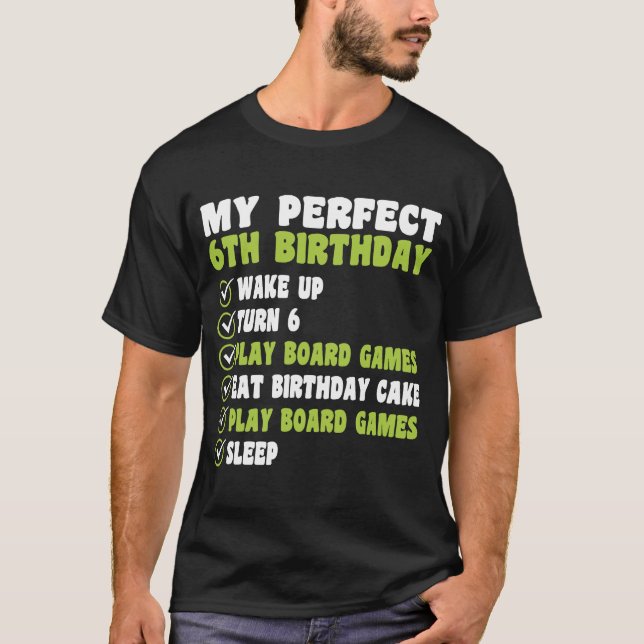Camiseta 6 anos Meu perfeito Conselho de Aniversário do 6 J (Frente)