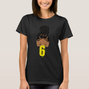 Camiseta 6 Birthday African American Young Girl Braaten H