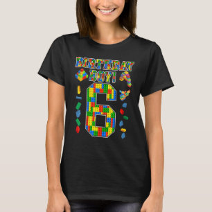 Camiseta 6 Birthday Boy Master Builder 6 anos