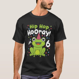 Camiseta 6 Birthday Boy Sapo Com Mais De 6 Anos Engraçado D