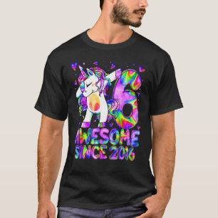 Camiseta 6 Birthday Colorous Tie Dye 6 Anos Unicorn G