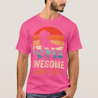Camiseta 6 Birthday Dinosaur 6 Anos Crianças Incríveis