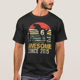 Camiseta 6 Birthday Dinosaur 6 Anos Crianças Incríveis