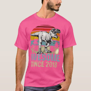 Camiseta 6 Birthday Dinossaur 6 anos Criança de 6 anos incr