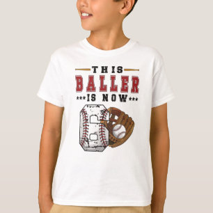 Camiseta 6 Birthday Gift Baseball Player de 6 anos