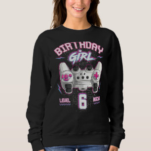 Camiseta 6 Birthday Girl Gamer Nível 6 inicia Videos games