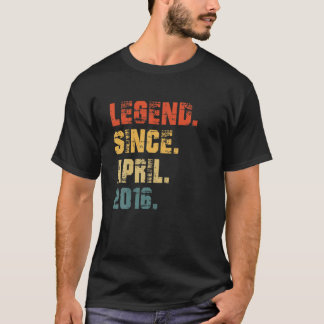 Camiseta 6 Birthday Oferece Legenda De 6 Anos Desde Abril