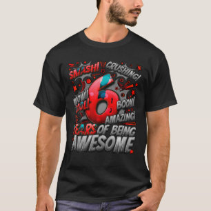 Camiseta 6 Birthday Quic Style Estilo Fantástico Desde 2017
