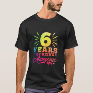 Camiseta 6 Birthday Tie Dye 6 Anos Menino 6 Anos