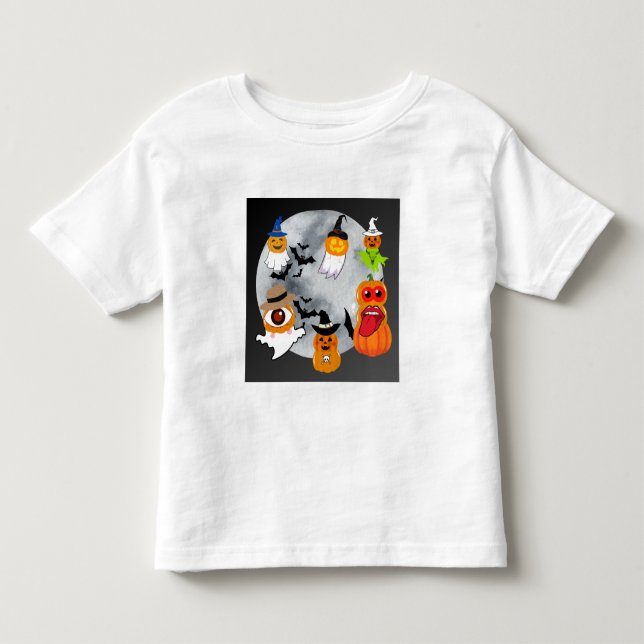 Camiseta 6 caracteres halloween (Frente)