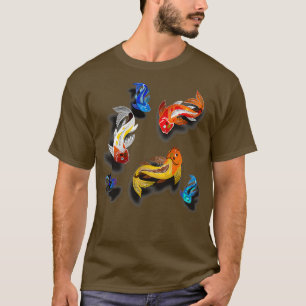 Camiseta 6 Carpas Koi coloridas