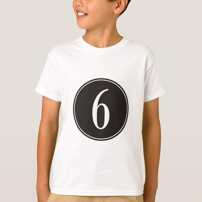 Camiseta 6 Círculo Preto (Frente)