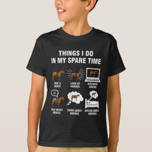Camiseta 6 Coisas Que Eu Faço No Meu Tempo Livre - Cavalgad