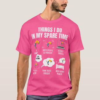 Camiseta 6 Coisas Que Eu Faço No Meu Tempo Livre Parkour
