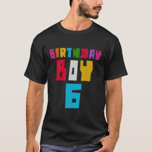 Camiseta 6 Construção de Bloco do Master Builder