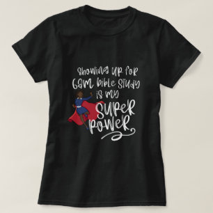 Camiseta 6 da manhã IRMÃ SUPER POWER (Pele Escura) Preto Cu