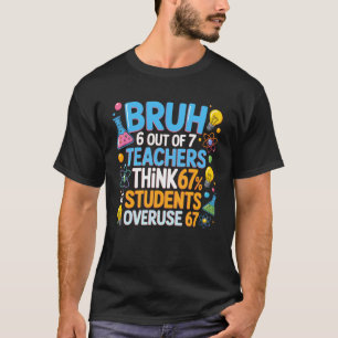 Camiseta 6 de 7 professores acham que 67 dos alunos abusam