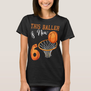Camiseta 6 de aniversário para basquete de jogador