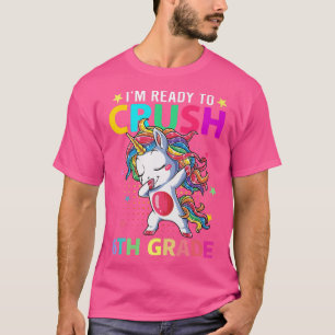 Camiseta 6 de Grau Dabbing Unicorn Back to School Girls