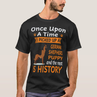 Camiseta 6 Era Uma Vez Eu Peguei Um Pastor Alemão P