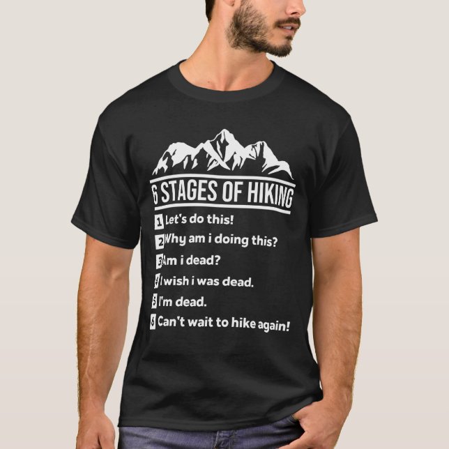 Camiseta 6 estágios de caminhada (Frente)