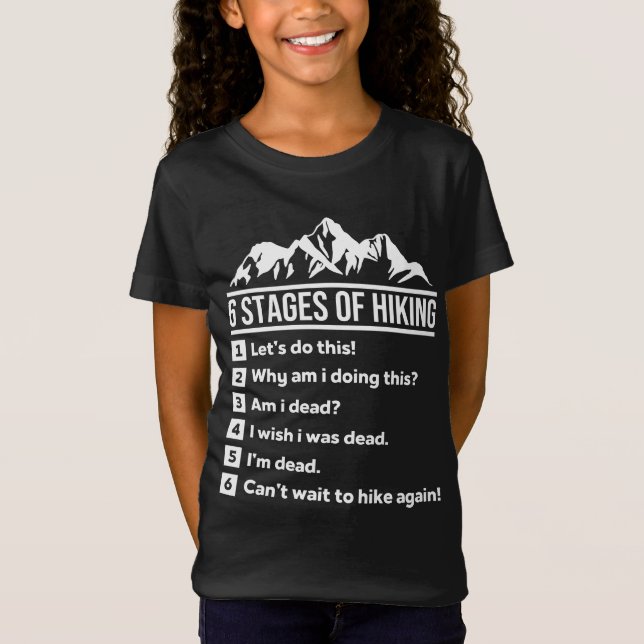 Camiseta 6 estágios de caminhada (Frente)