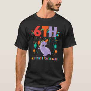 Camiseta 6, estou aqui para o aniversário do bolo no sexto 