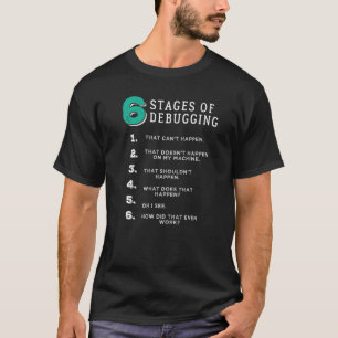 Camiseta 6 Etapas da Depuração Erro Codificação Programa d
