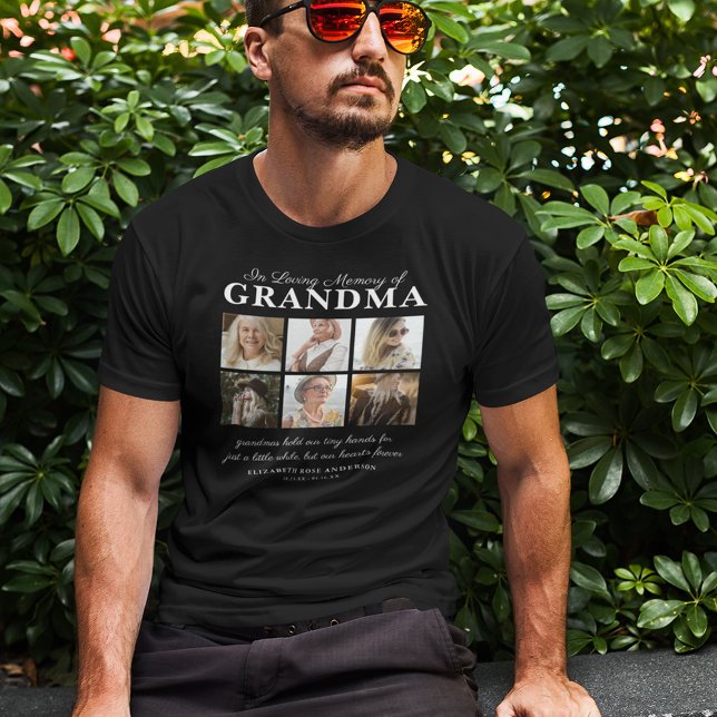 Camiseta 6 Fotos Avó In Memoriam (Criador carregado)