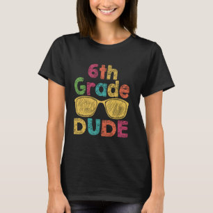 Camiseta 6 Grau Cara Engraçado Primeiro Dia De Volta Ao Est