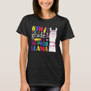 Camiseta 6 Grau Sem Prob Llama Professor Primeiro Dia