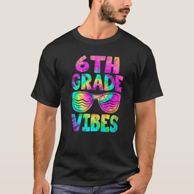 Camiseta 6 Grau Vibes Tie Dye Primeiro Dia de Professores E (Frente)