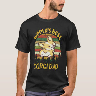 Camiseta 6 Melhor Pai Corgi do Mundo Corgi
