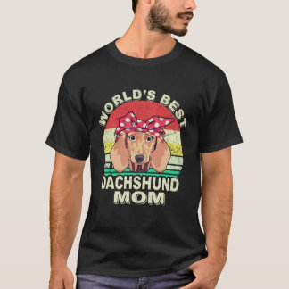 Camiseta 6 Melhor Pai de Dachshund do Mundo Vintage