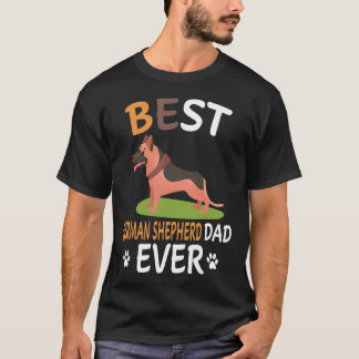 Camiseta 6 Melhor Pai Pastor Alemão de Todos os Tempos