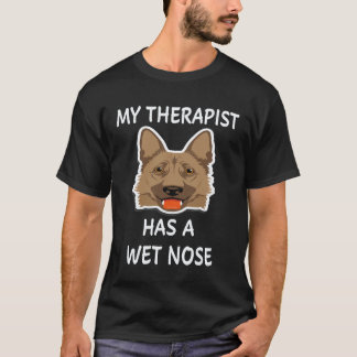 Camiseta 6 Meu Terapeuta Tem Um Pastor Alemão Com Nariz Mol
