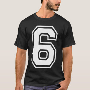 Camiseta 6 Número Sieam Esportes Design Combinando Variados