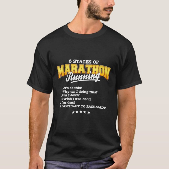 Camiseta 6 Palcos Da Maratona Com Presente Funny Runner (Frente)