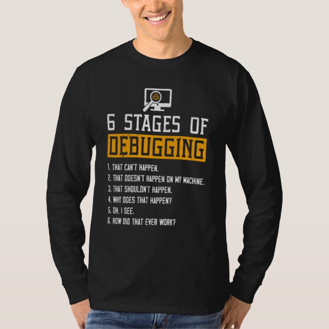 Camiseta 6 Palcos De Depuração De Rede Html De Script De So (Frente)