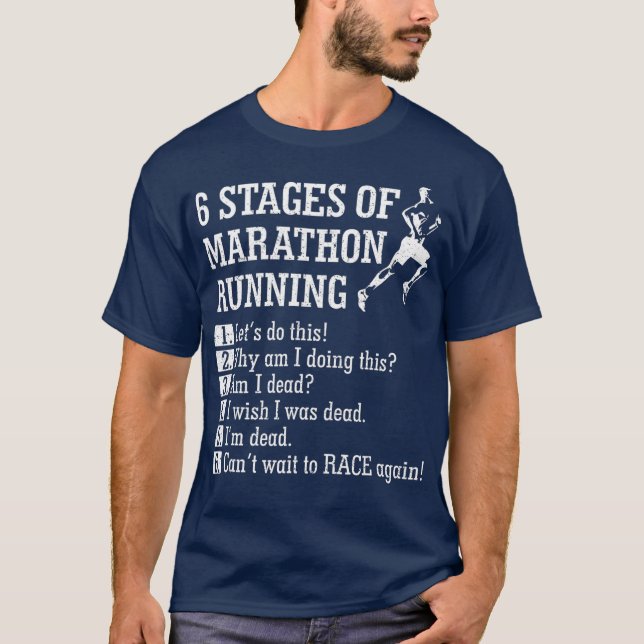 Camiseta 6 Palcos de Maraton    RunningGift para Runner (Frente)