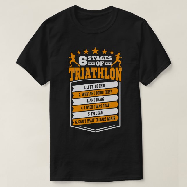 Camiseta 6 Palcos De Presente De Triathlon (Frente do Design)