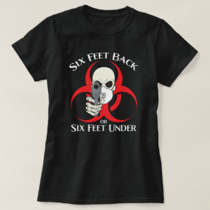 Camiseta 6 pés para trás ou 6 pés para baixo de saia