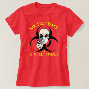 Camiseta 6 pés para trás ou 6 pés para baixo de saia