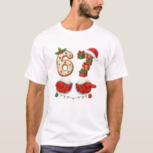 Camiseta “6 Presentes & Mãos de Papai Noel” Biscoito para i