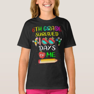 Camiseta 6 Sobreviveram 100 Dias De Mim 100 Dias Escolares