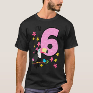 Camiseta 6 Toucan Birthday, 6 anos, garota Tropi